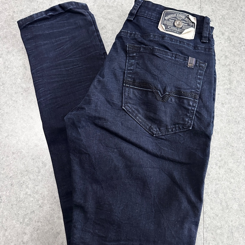 Buffalo David Bitton Men's Slim Skinny Taper Jeans Dark Indigo NWOT